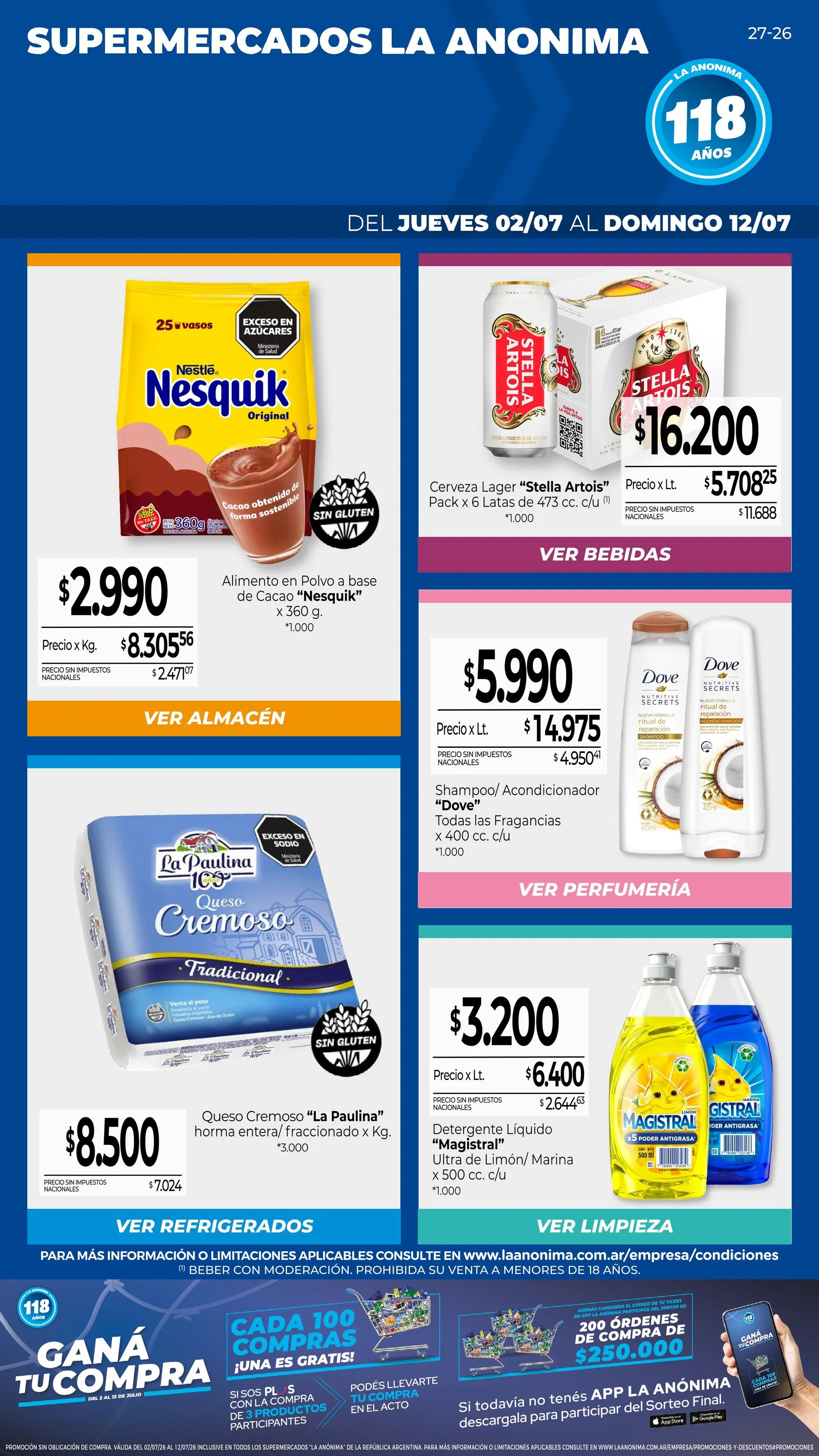 Ofertas de Ofertas La Anónima 2 de julio al 12 de julio 2026 - Página 1 del catálogo