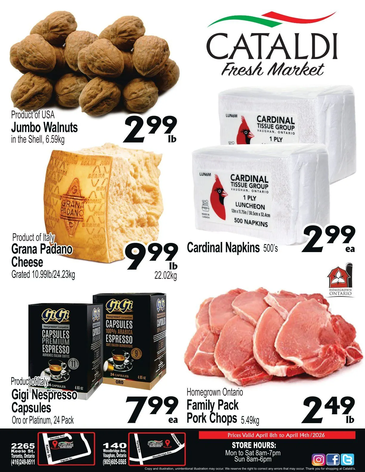 Cataldi Fresh Market Sales from April 8 to April 14 2026 - flyer page 1