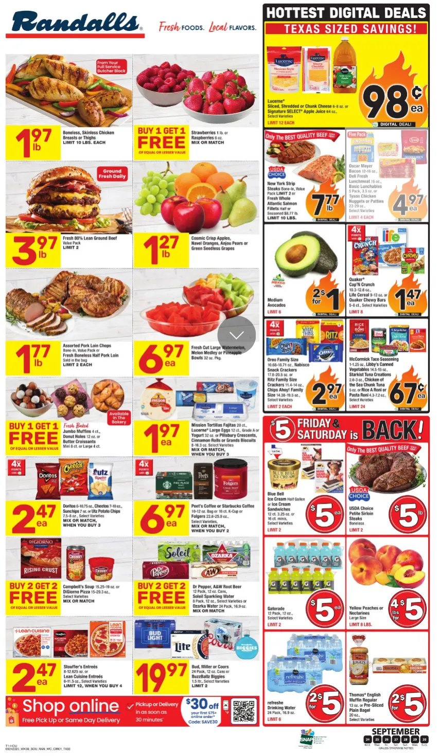 Weekly ad Randalls  Sales from September 24 to September 30 2025 - Page 1