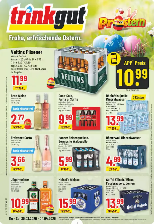 Trinkgut Angebote von 30. März bis 4. April 2026 - Prospekt seite 1