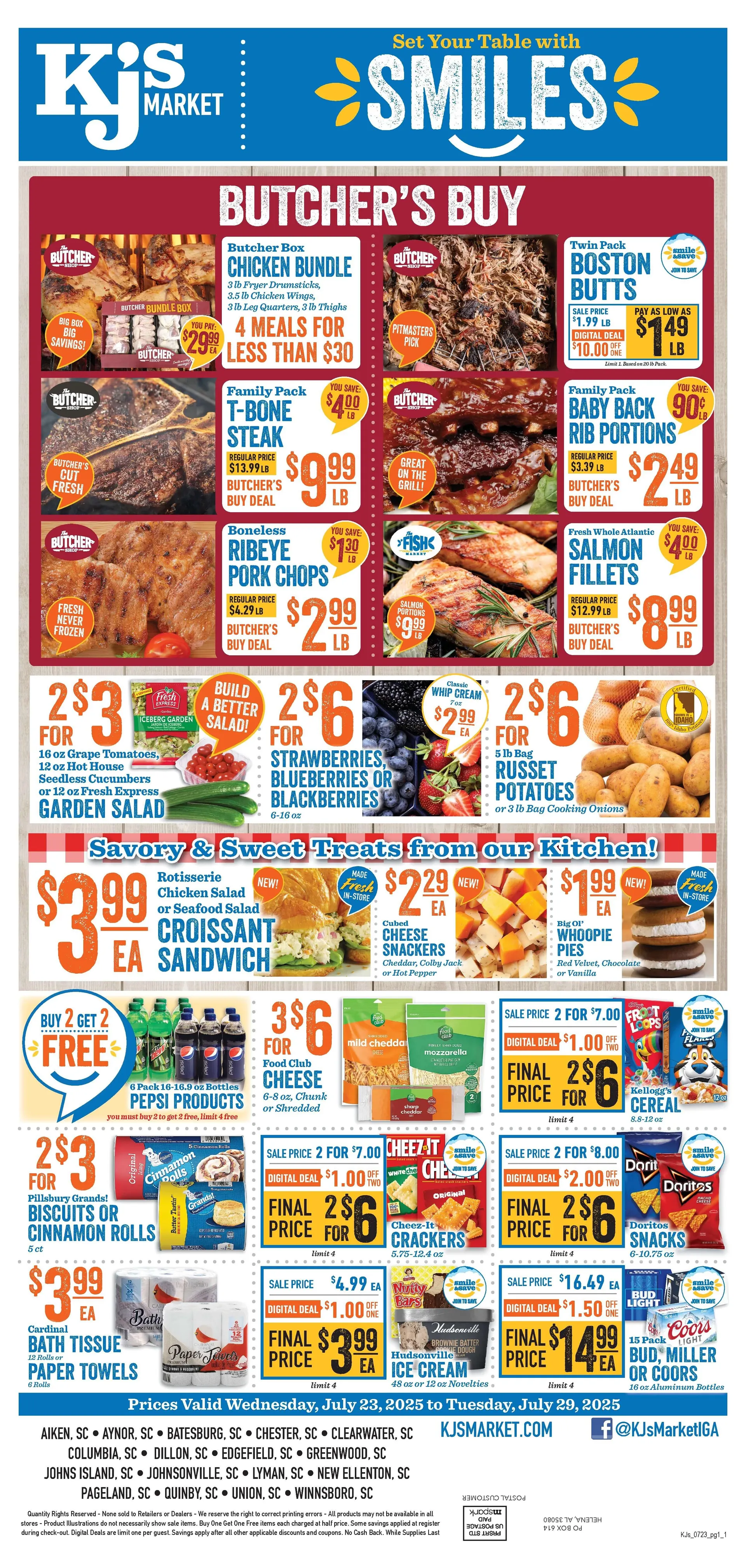 Weekly ad KJ´s Market Sales from July 23 to July 29 2025 - Page 