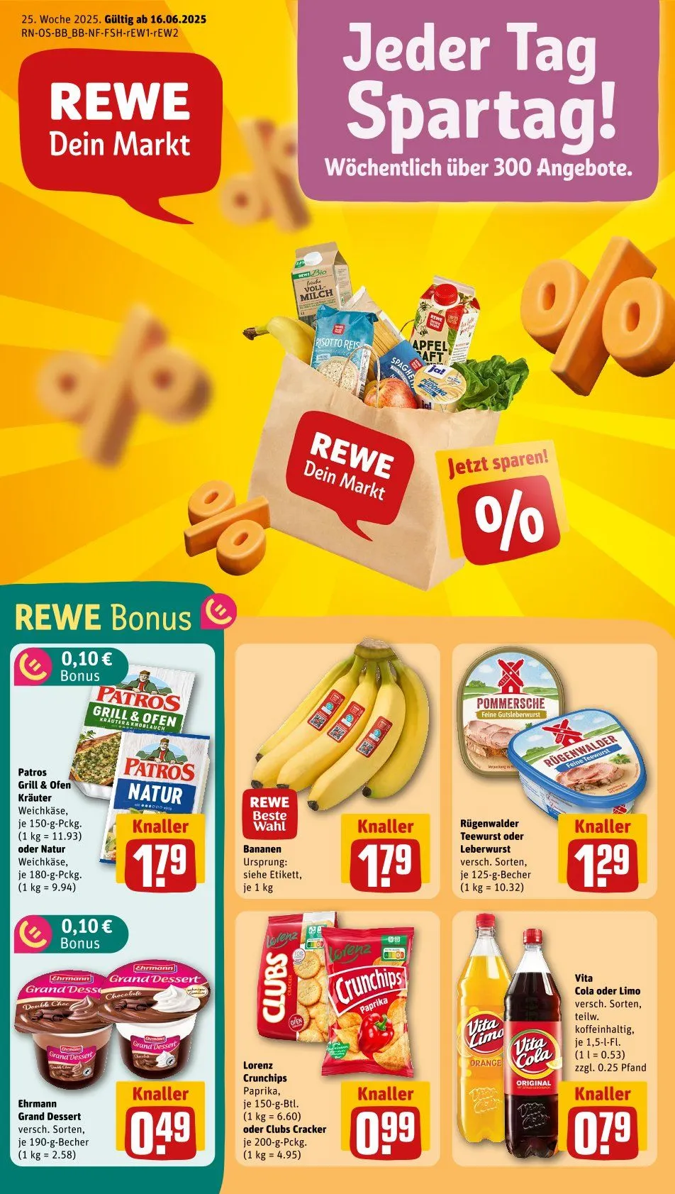 REWE Propsekt von 17. Juni bis 22. Juni 2025 - Prospekt seite 1