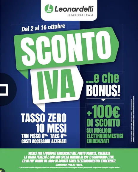 Volantini Leonardelli da 2 ottobre a 16 ottobre di 2025 - Pagina del volantino 1