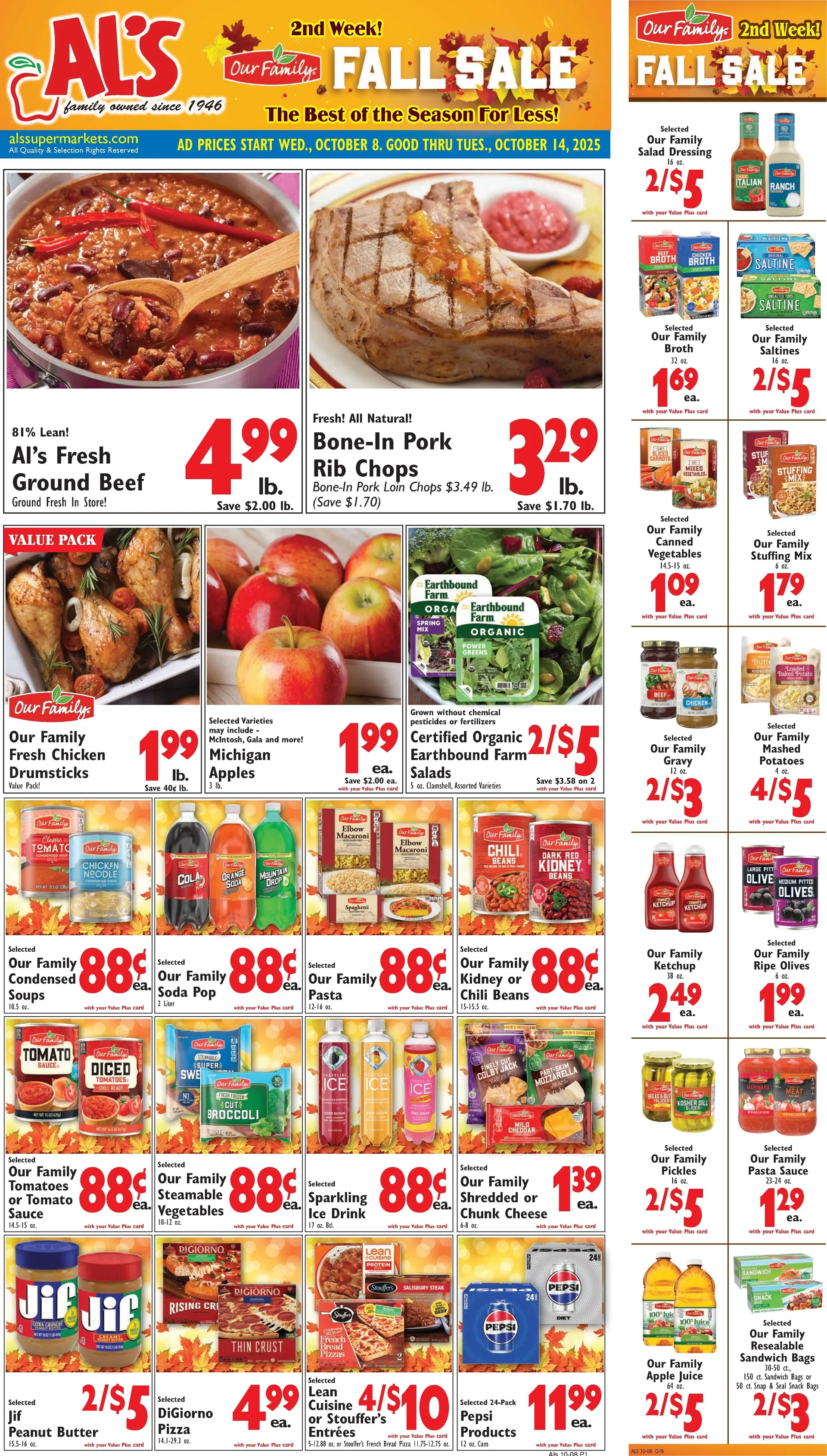 Weekly promotion Al's Supermarket Sales spanning from October 8 to October 14 2025 - Page  for Catalogue 365
