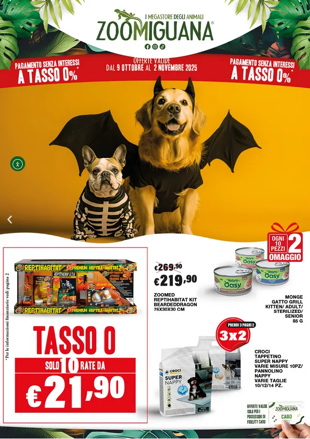 Volantini Zoomiguana - 9 ottobre 2 novembre 2025