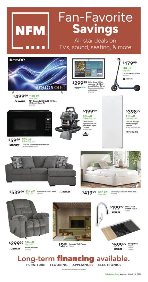 Weekly ad  Nebraska Furniture Mart Sales from March 4 to March 10 2026 - Page 1