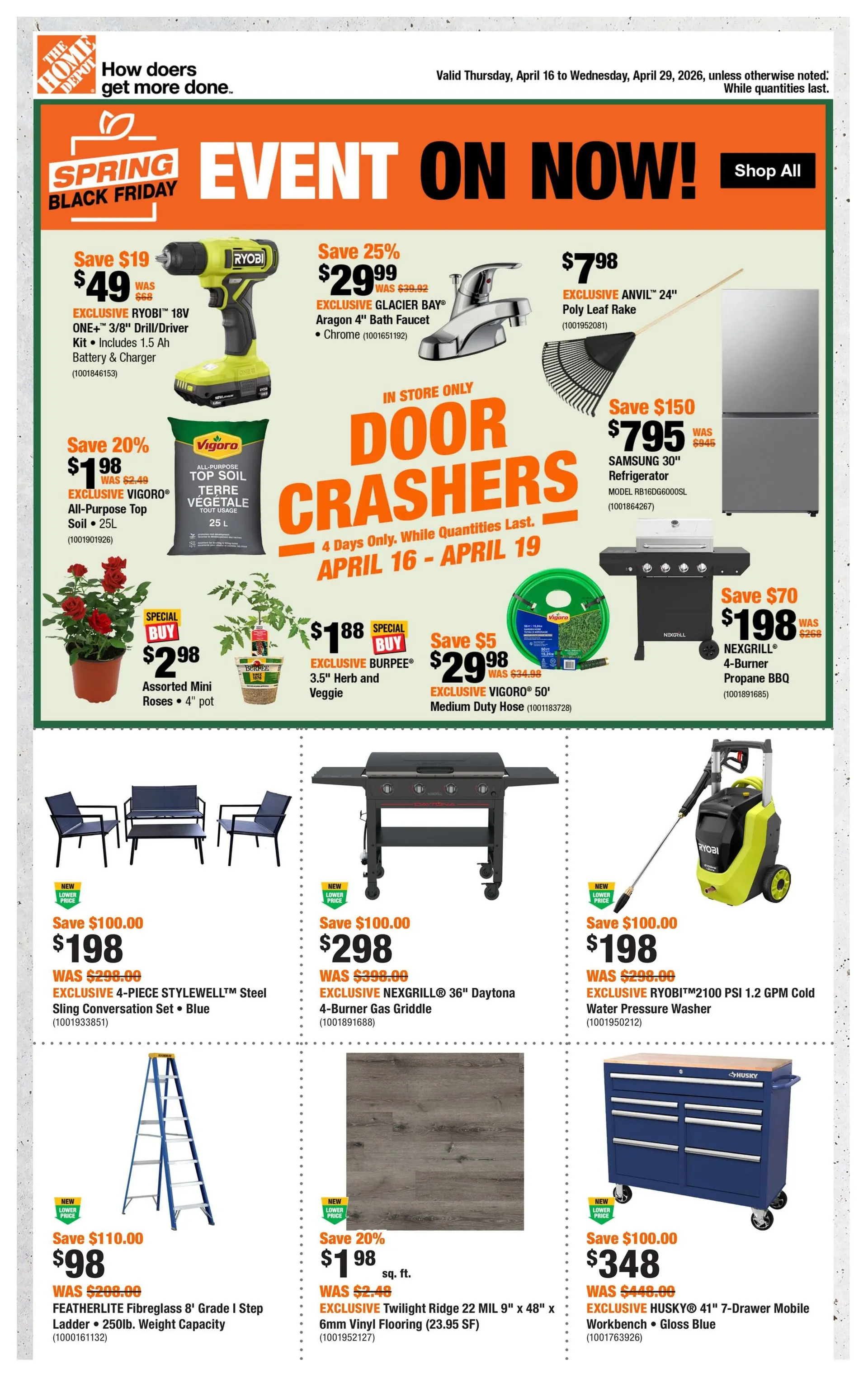The Home Depot Sales from April 16 to April 29 2026 - flyer page 1