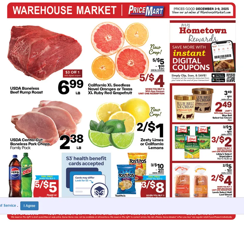 Weekly ad Warehouse Market Sales from December 3 to December 9 2025 - Page 