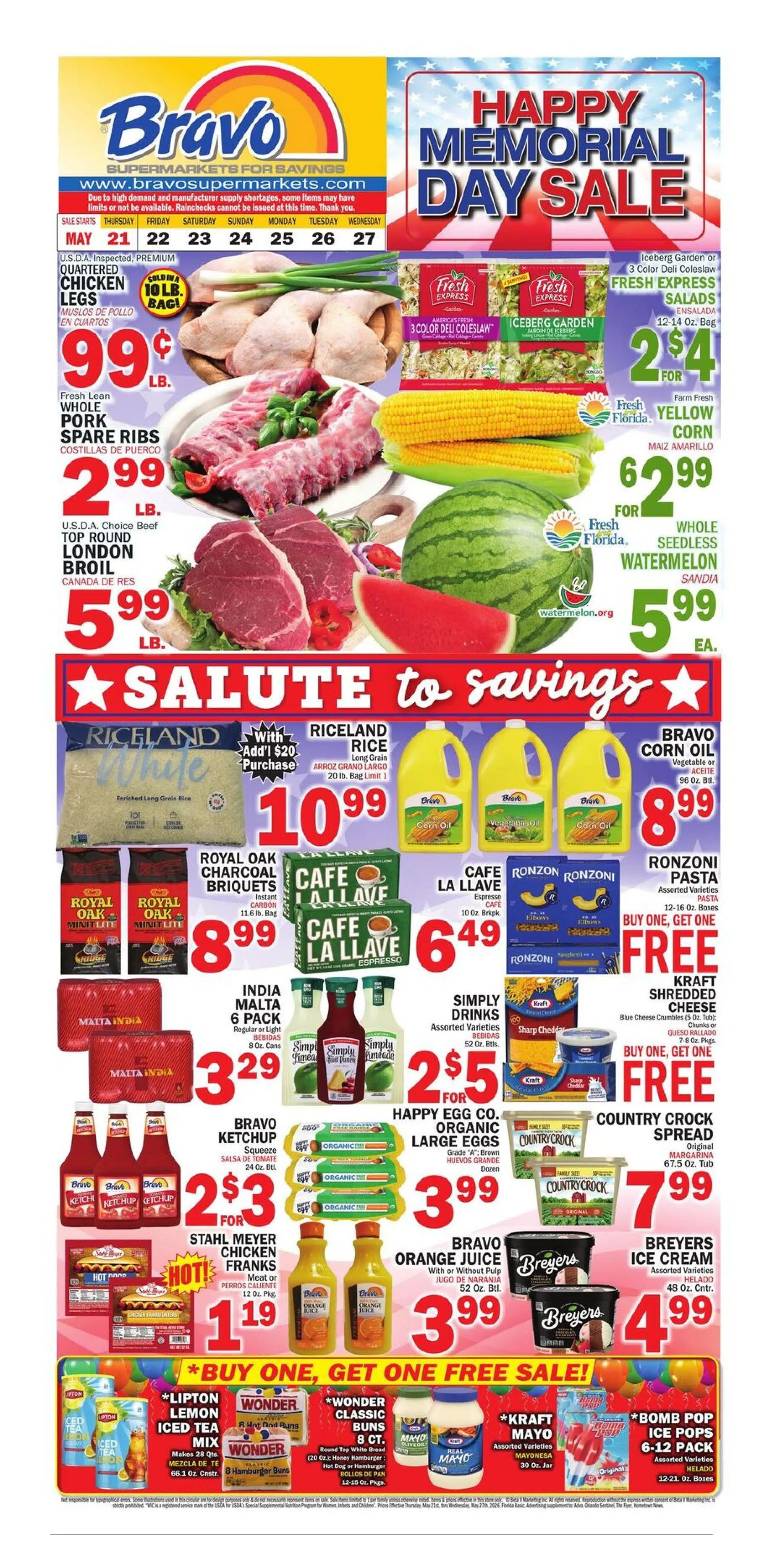 Weekly ad Bravo Supermarkets Sales from May 21 to May 27 2026 - Page 1