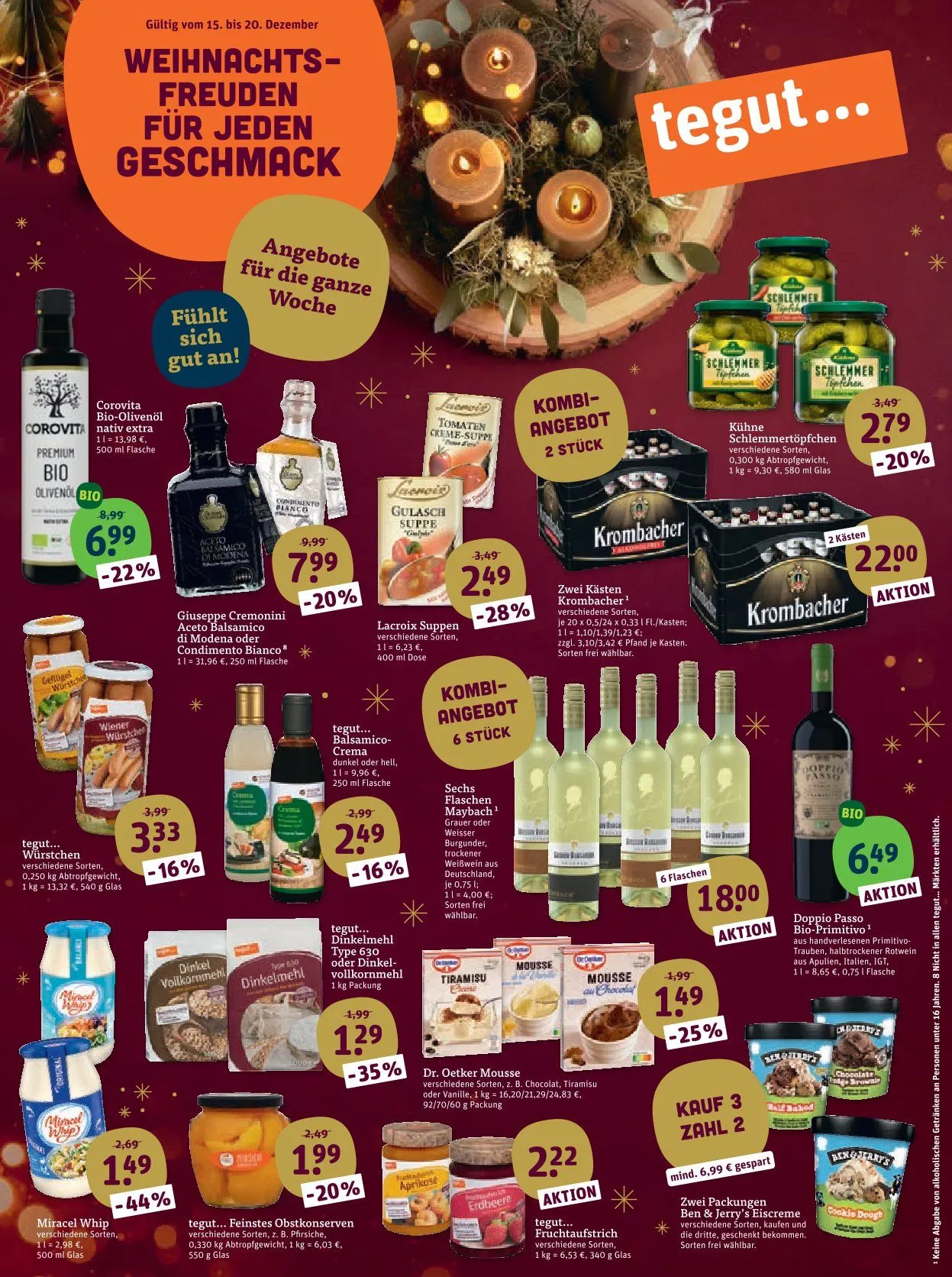 tegut... Sales von 15. Dezember bis 20. Dezember 2025 - Prospekt seite 1