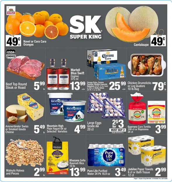 Weekly ad Super King Markets Sales from April 15 to April 21 2026 - Page 1