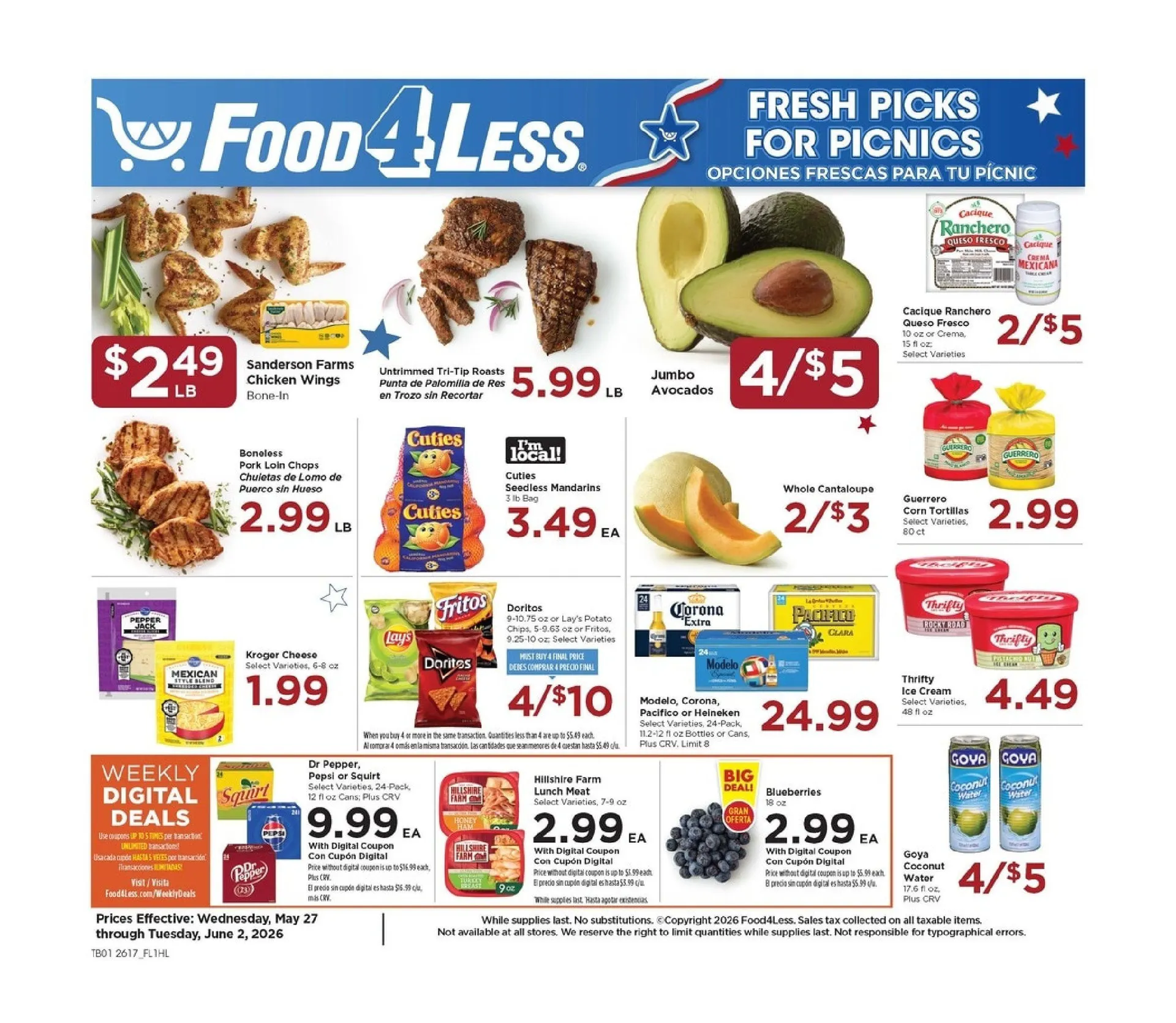 Weekly ad Food 4 Less Sales from May 27 to June 2 2026 - Page