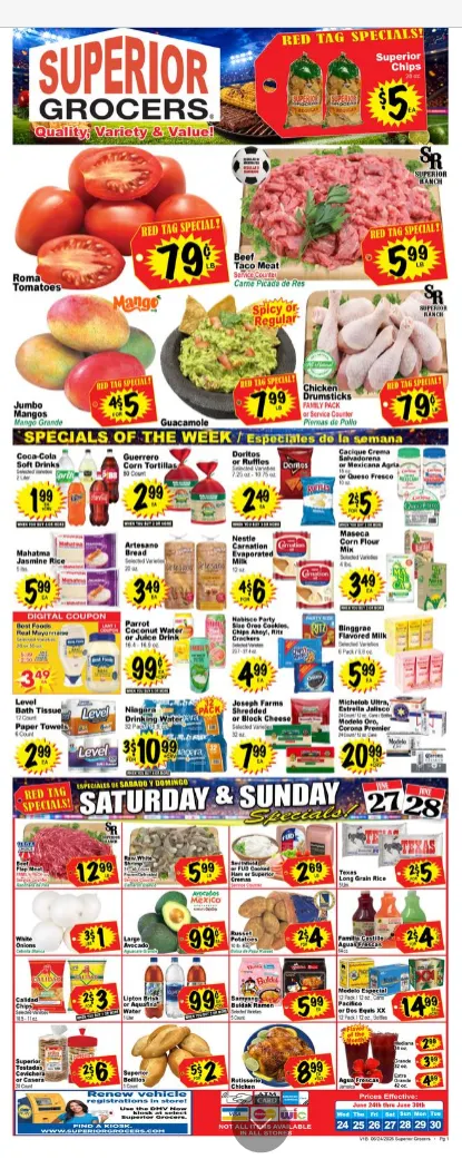 Weekly ad  Superior Grocers Sales from June 24 to June 30 2026 - Page 