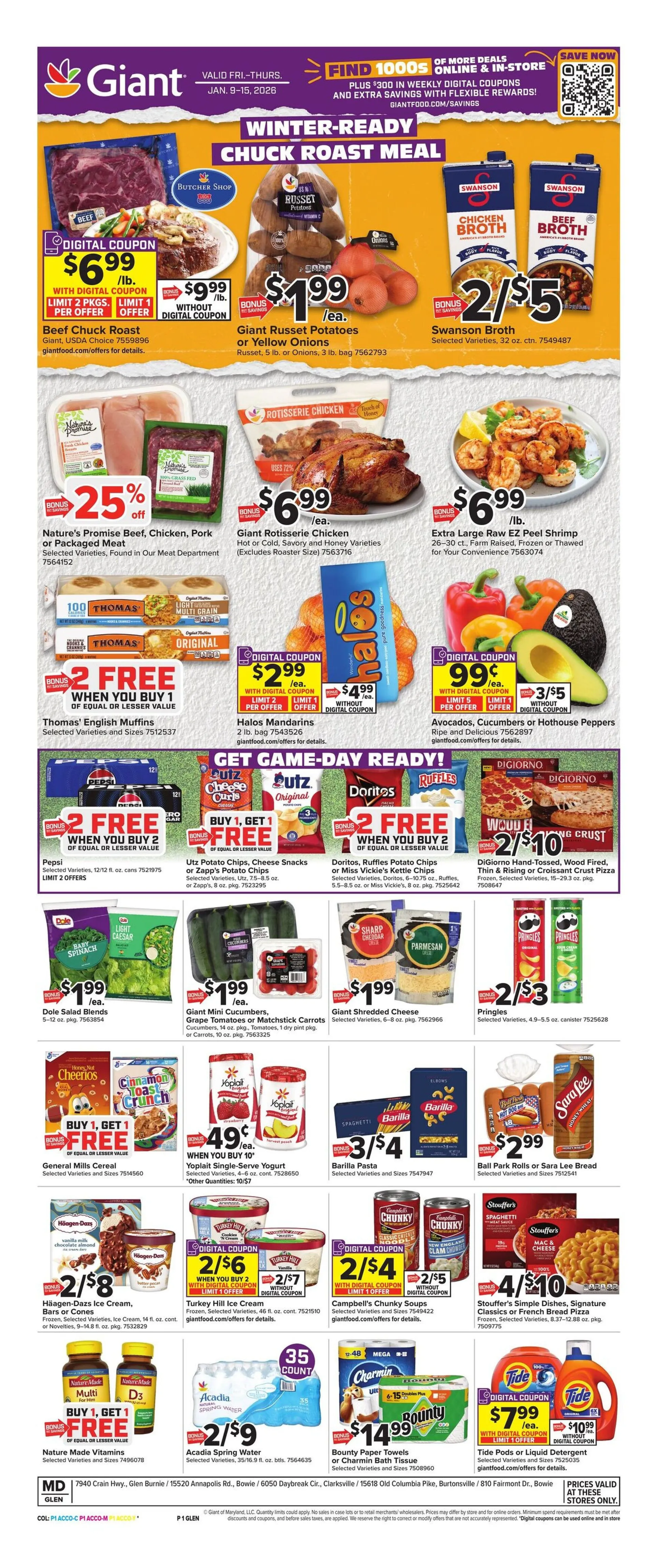 Weekly ad Giant Food Sales from January 9 to January 15 2026 - Page