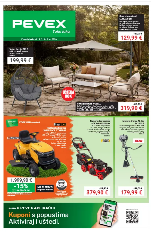 Katalog Pevex od 19. ožujka do 6. travnja 2026. - Pregled Stranica 1
