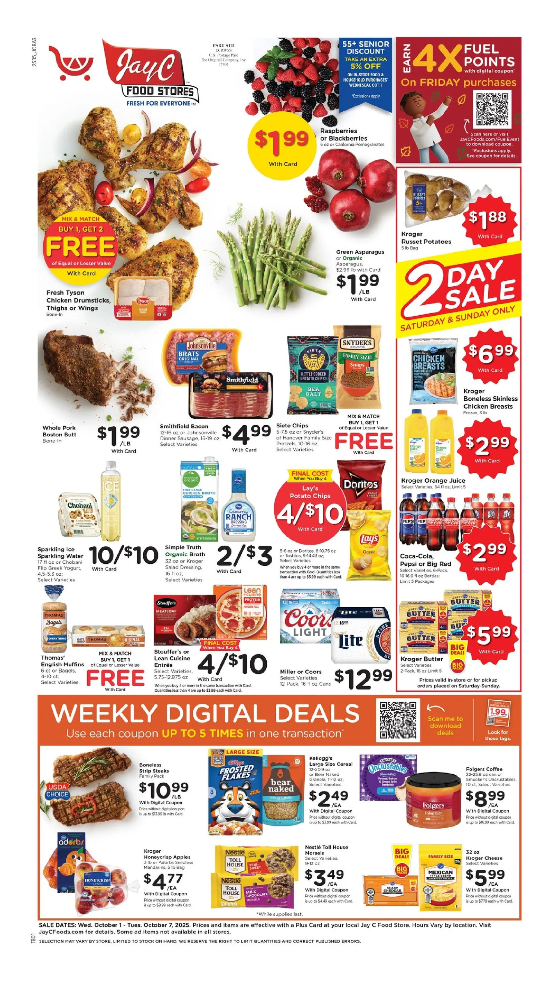 Weekly ad Jay C Food Stores Sales from October 1 to October 7 2025 - Page 1