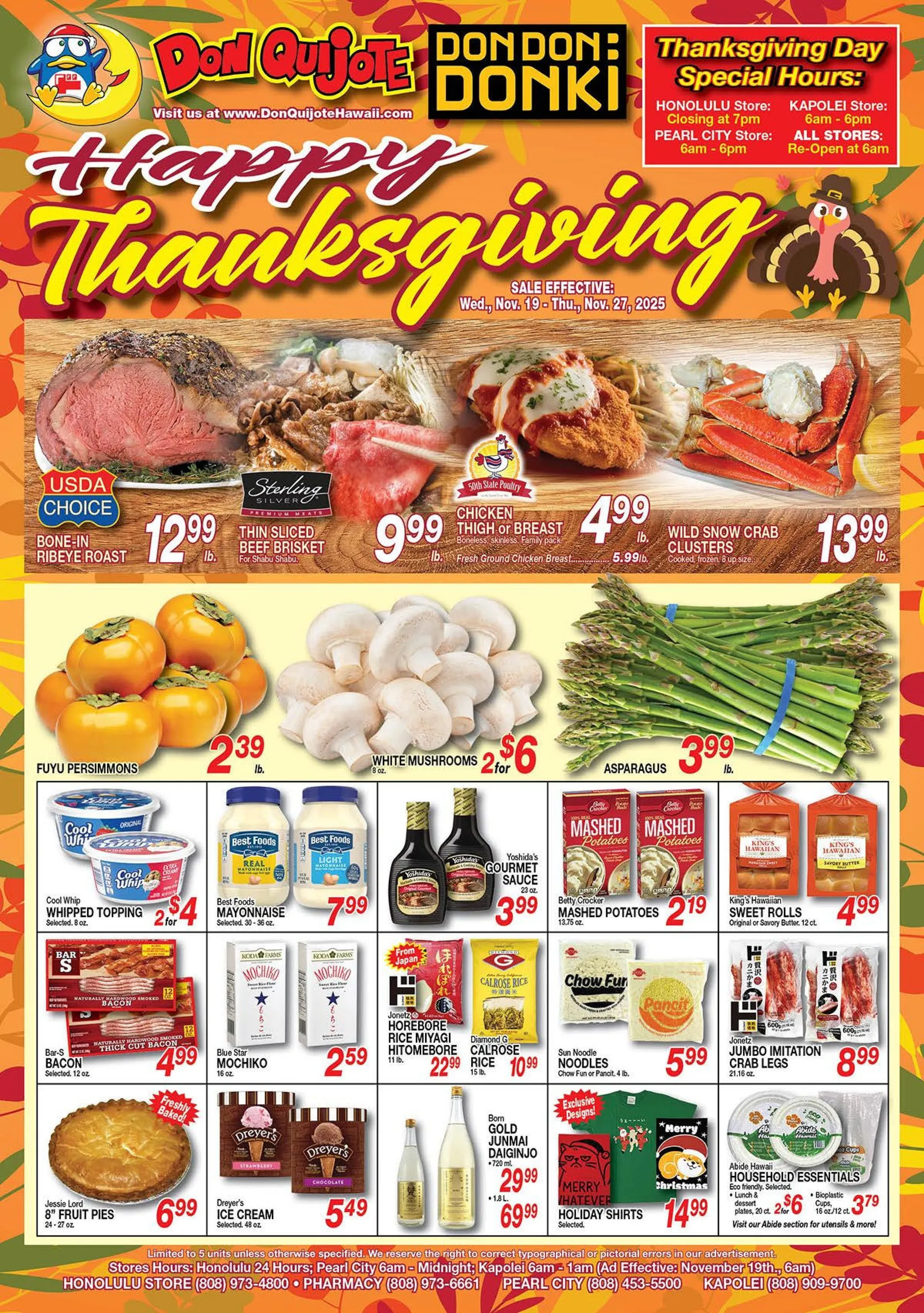 Weekly ad Don Quijote Hawaii Sales from November 19 to November 27 2025 - Page 1