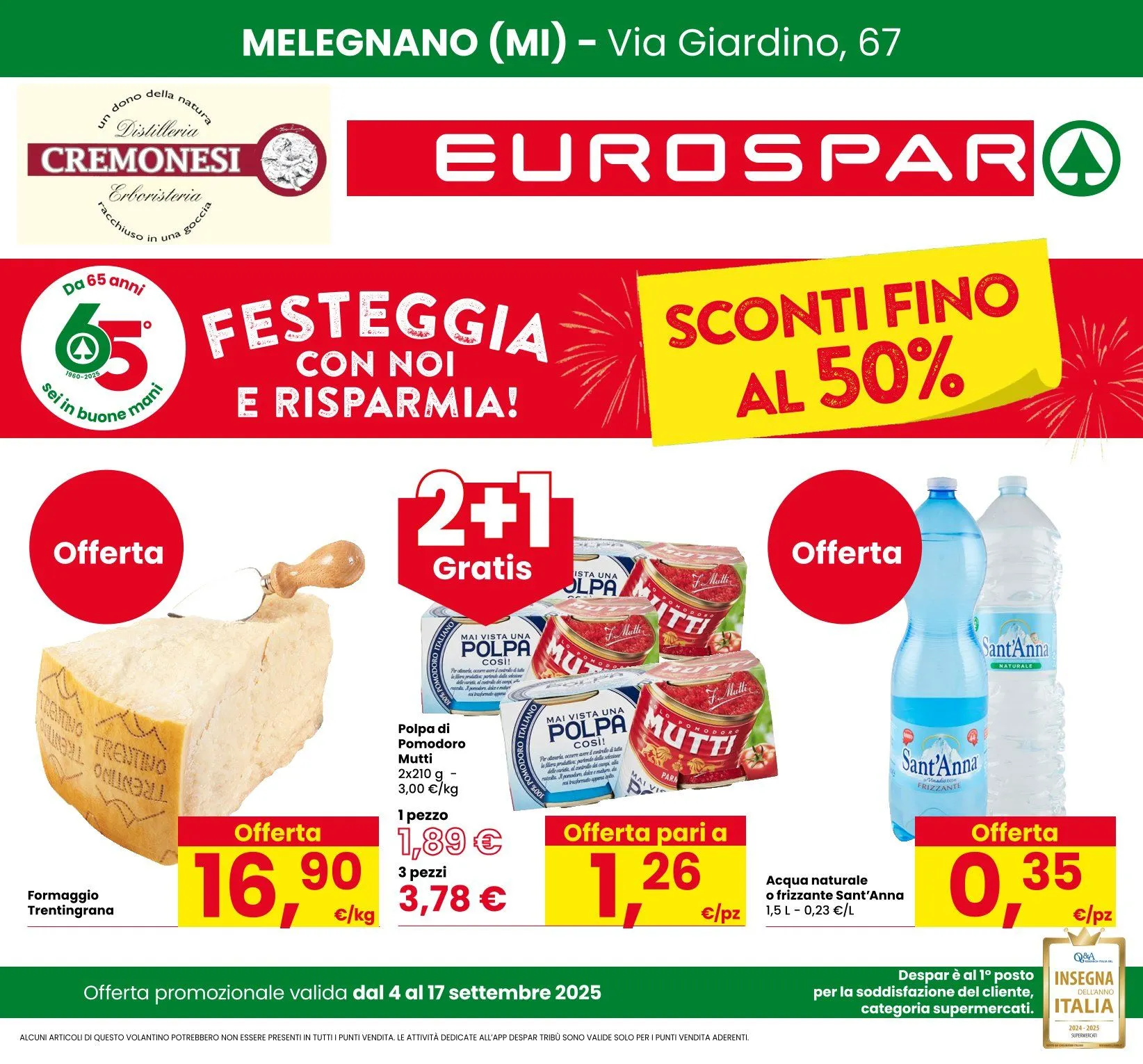 Volantini Interspar da 4 settembre a 17 settembre di 2025 - Pagina del volantino 1