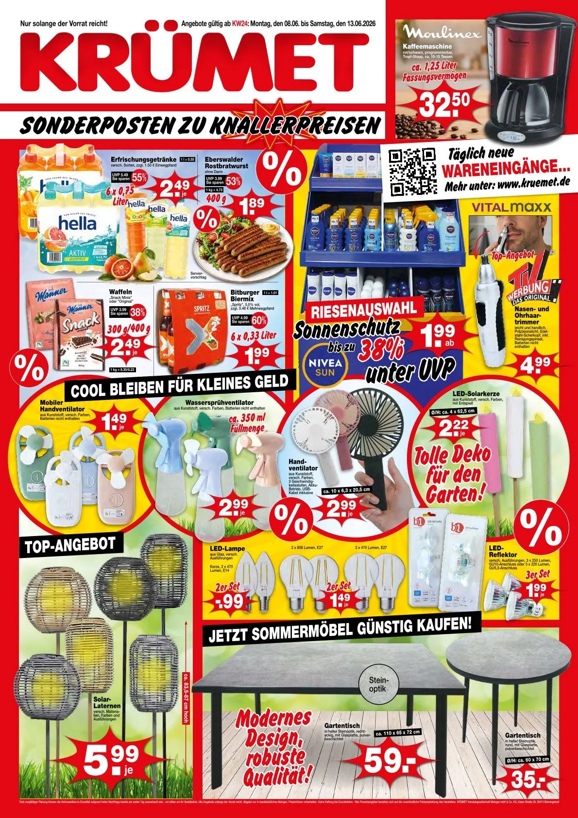 Krümet Sonderposten Angebote von 8. Juni bis 13. Juni 2026 - Prospekt seite 1