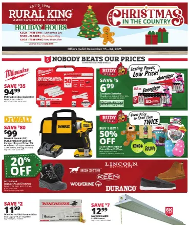 Weekly ad Rural King Sales from December 15 to December 24 2025 - Page 1