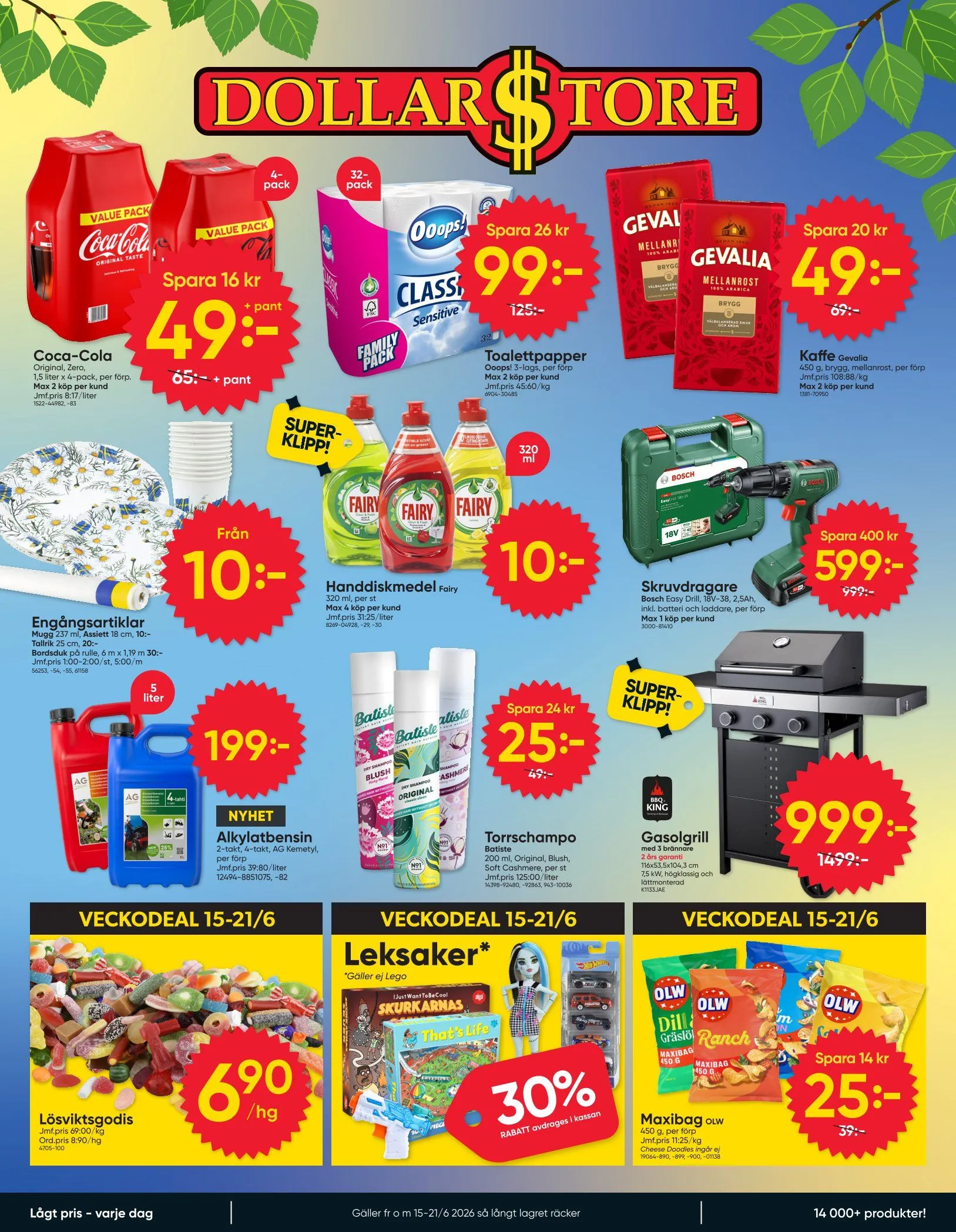 DollarStore från 15 juni till 21 juni 2026 - Reklamblad sidor 1