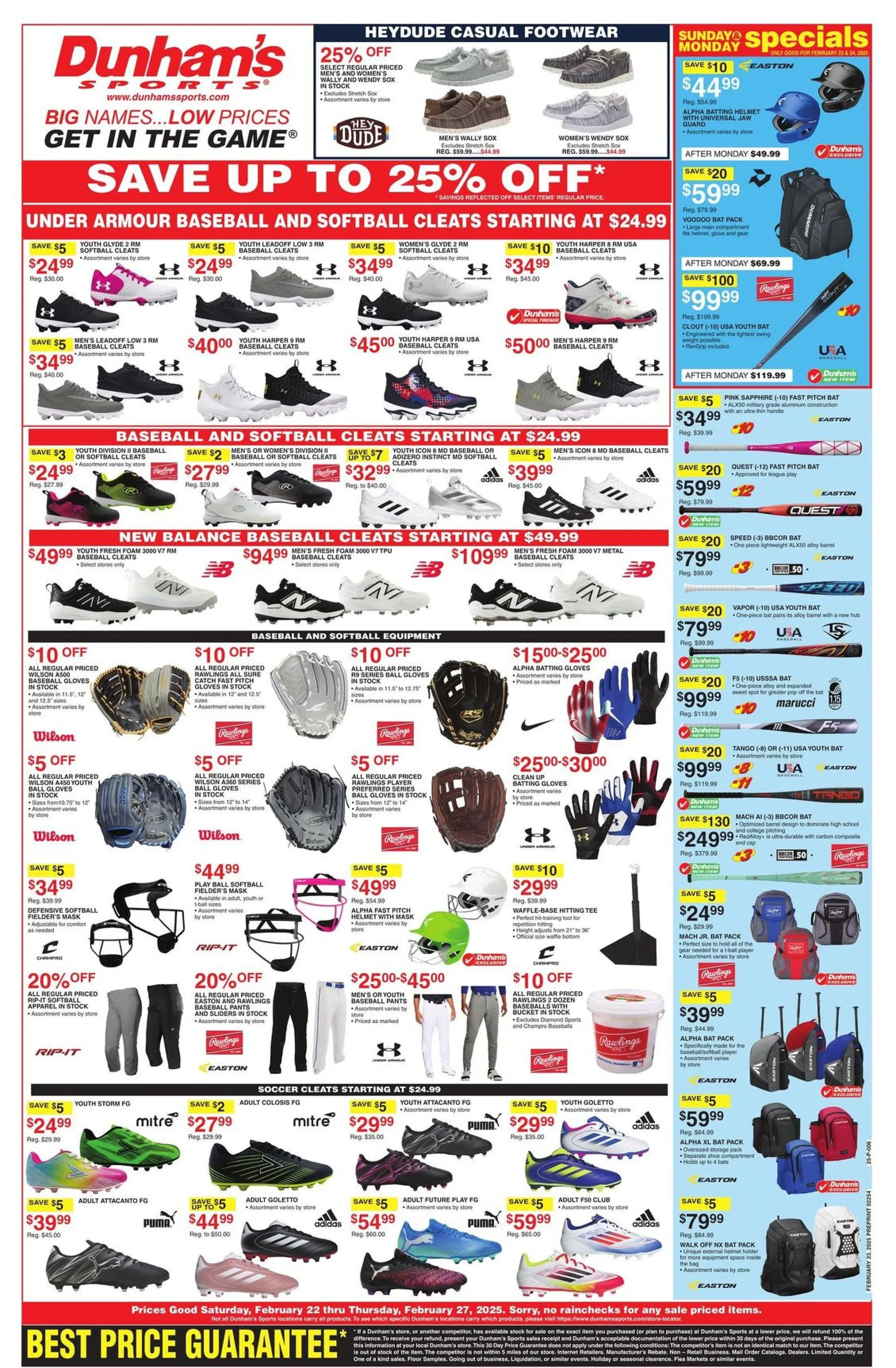 Weekly ad Dunham´s Sports Sales from February 22 to February 24 2025 - Page 