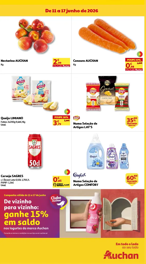 Folheto Auchan de 11 de junho até 17 de junho 2026 - Pagina 1