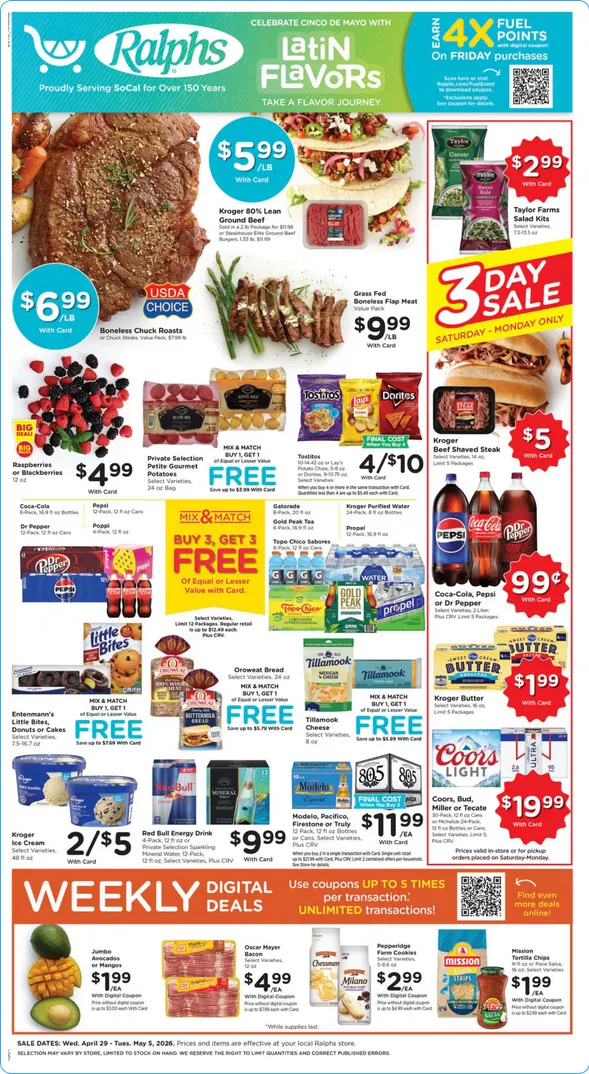 Weekly promotion Ralphs Sales spanning from April 30 to May 5 2026 - Page 1 for Catalogue 365