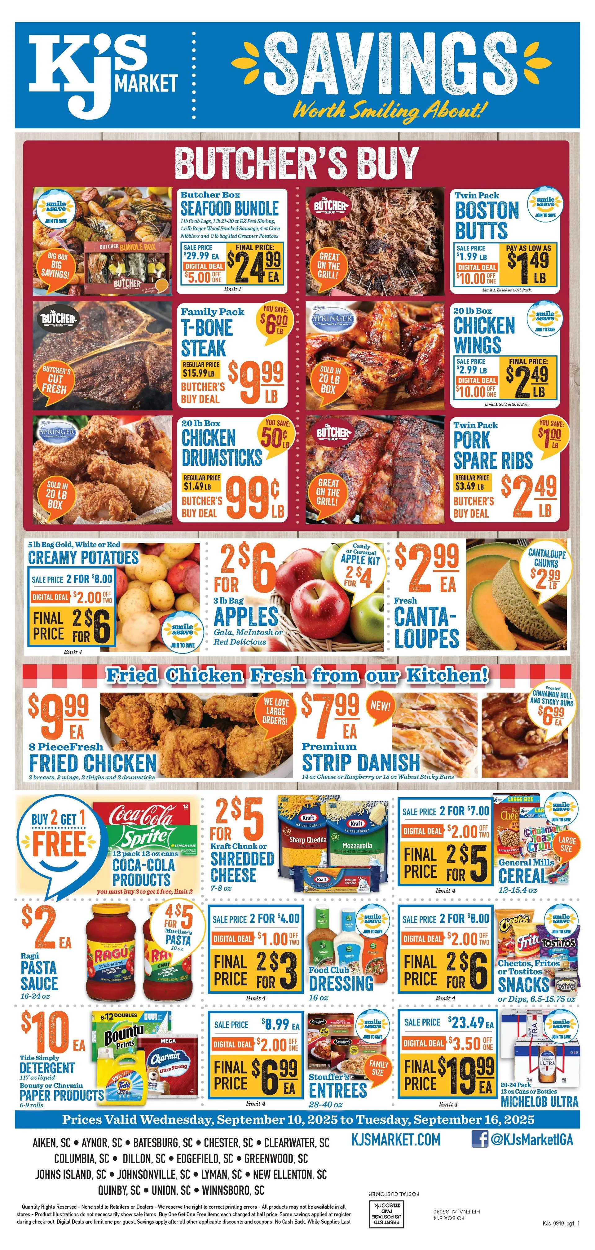 Weekly ad KJ´s Market Sales from September 10 to September 16 2025 - Page 1