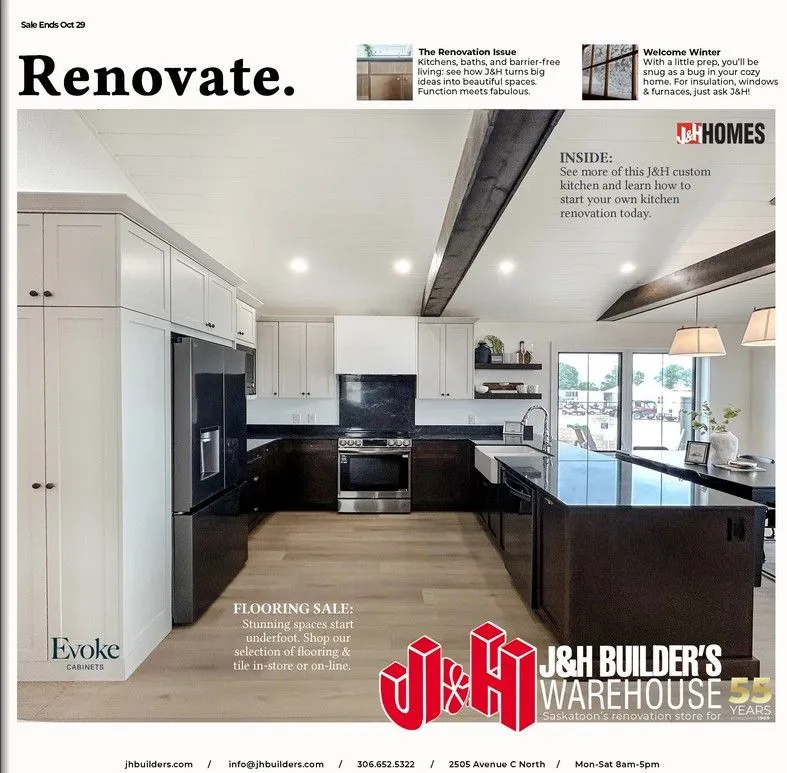 J&H Builder's Warehouse Sales from October 2 to October 29 2025 - flyer page 1