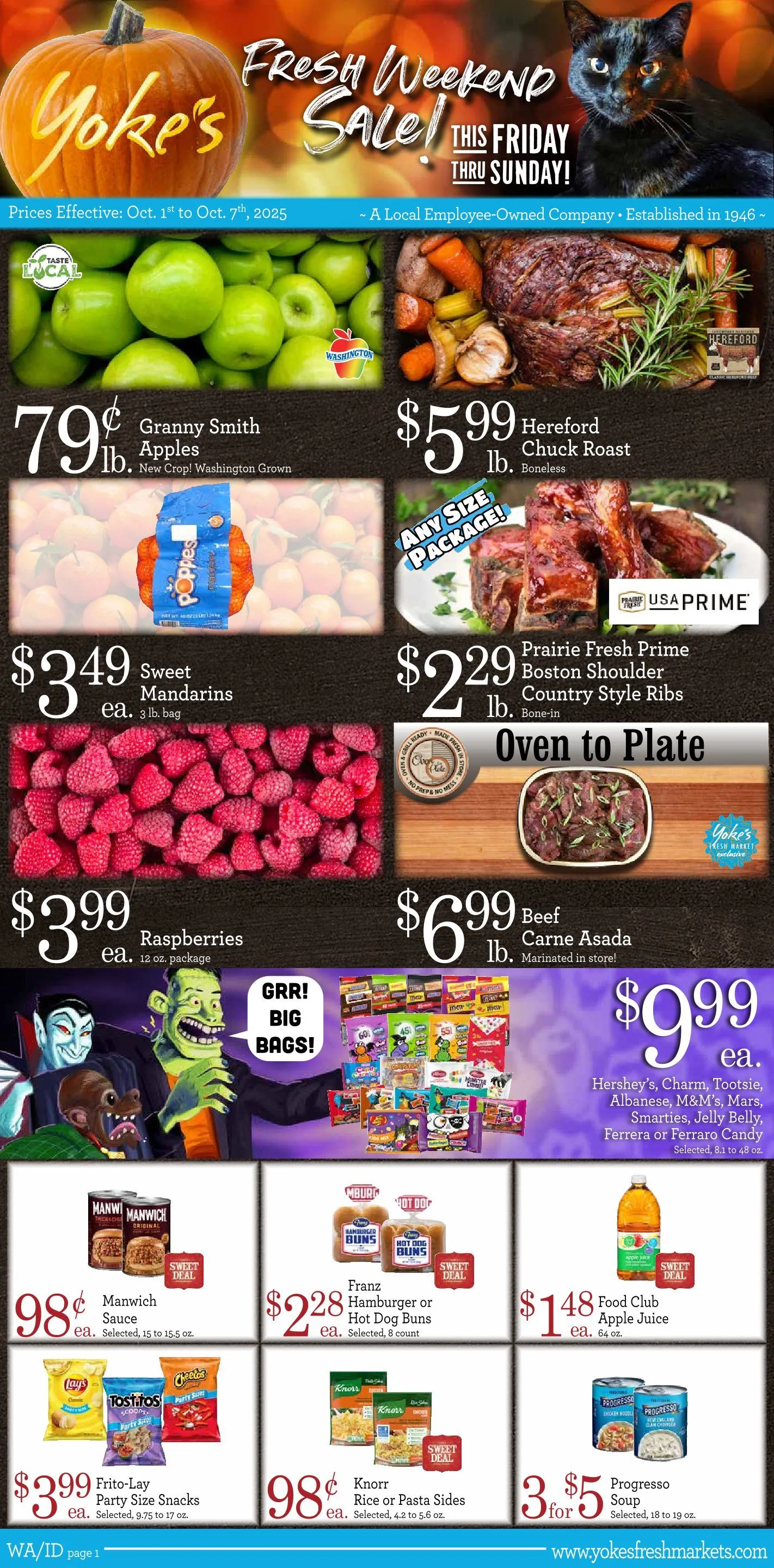 Weekly ad Yoke's Fresh Market Sales from October 1 to October 7 2025 - Page 1