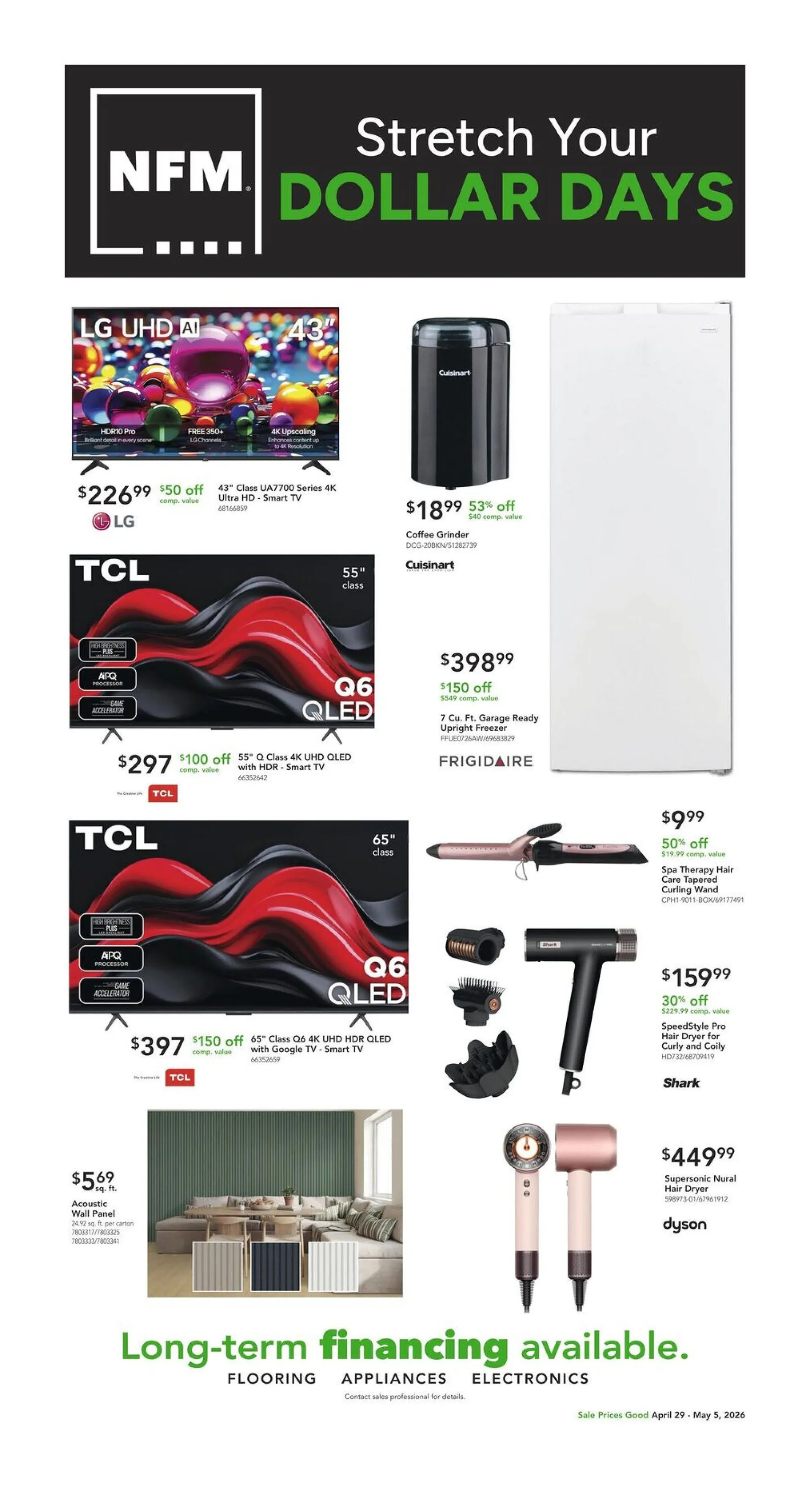 Weekly ad Nebraska Furniture Mart Sales from April 29 to May 5 2026 - Page 1