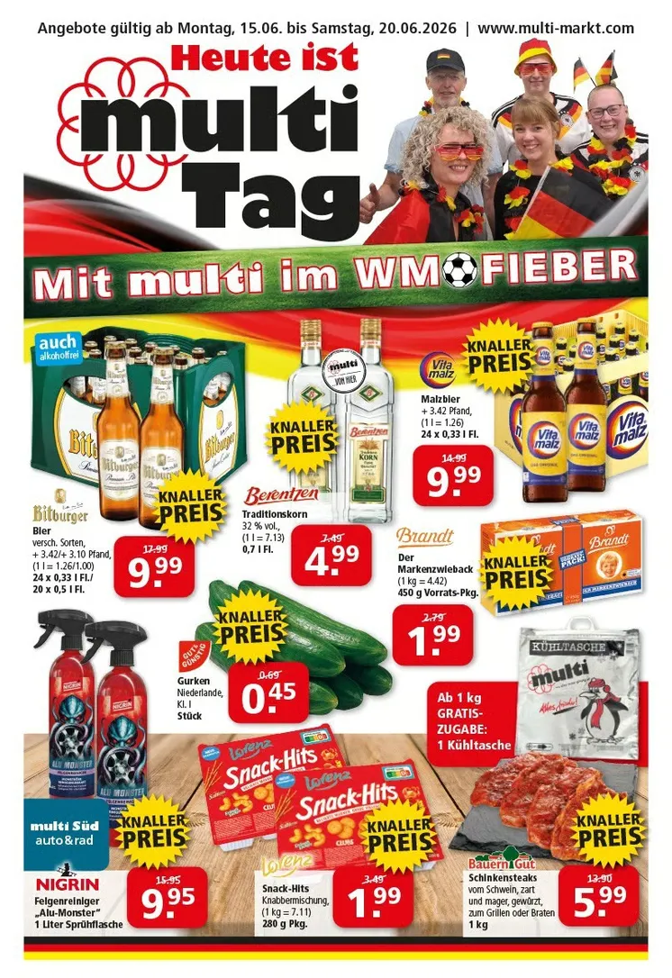  Multi Markt Angebote von 15. Juni bis 20. Juni 2026 - Prospekt seite 1