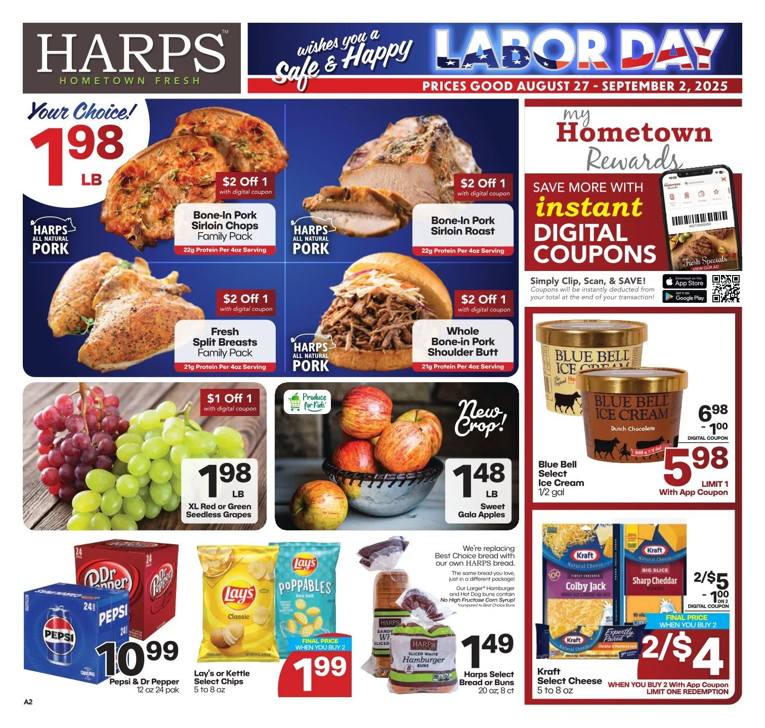 Weekly ad Harps Foods Sales from August 27 to September 2 2025 - Page