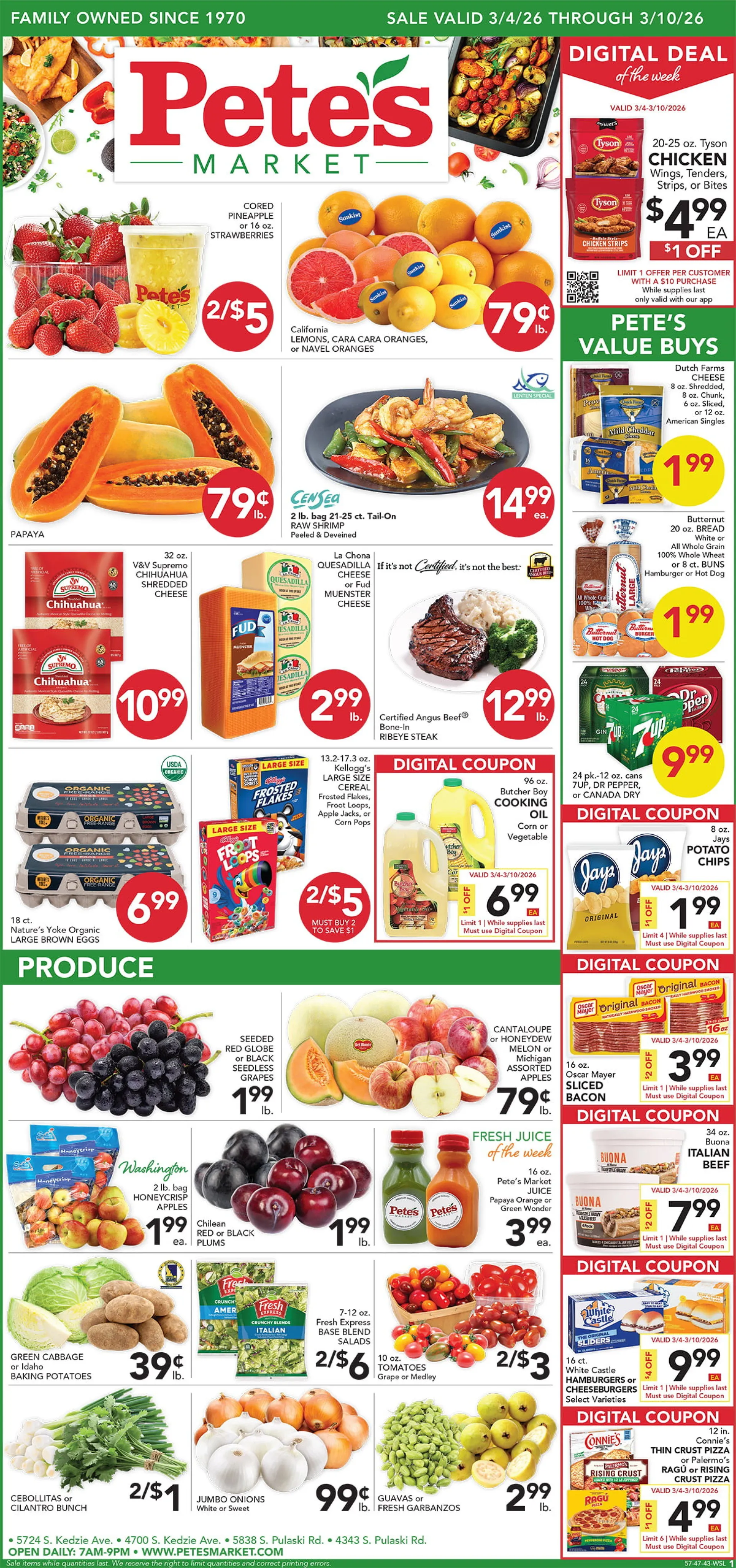 Weekly ad Pete's Fresh Market Sales from March 4 to March 10 2026 - Page 1