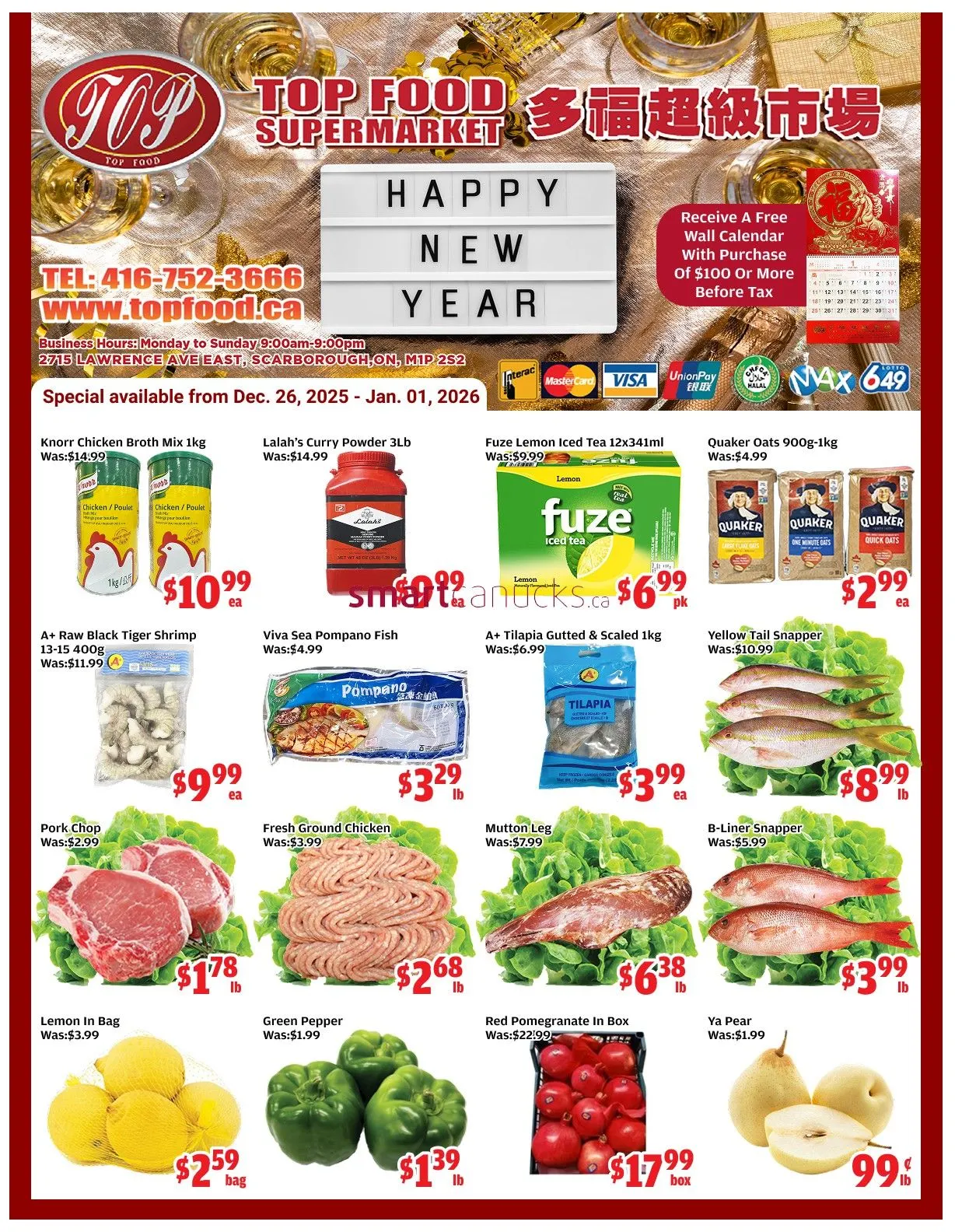  Top Food Supermarket Sales from December 26 to January 1 2026 - flyer page 1