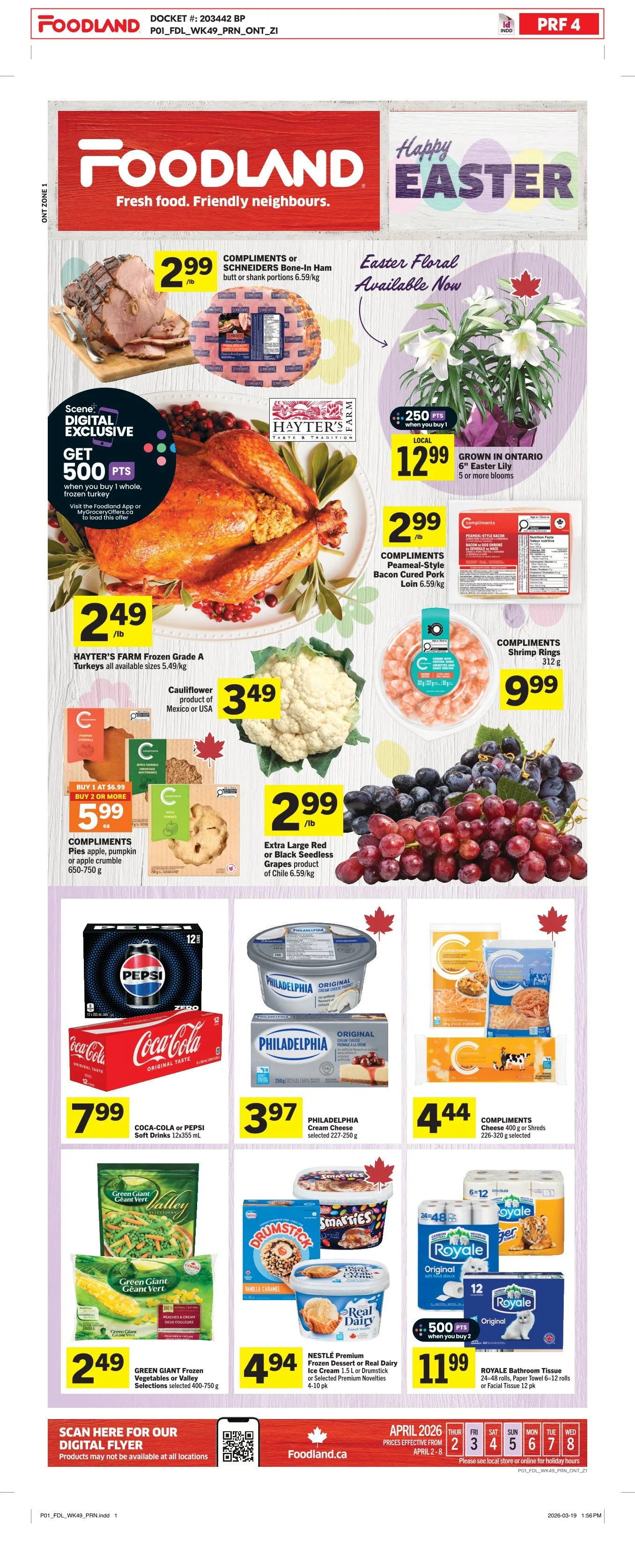 Foodland Sales from April 2 to April 8 2026 - flyer page 1