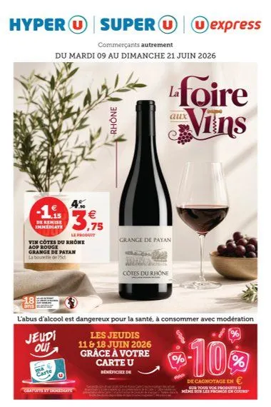 Catalogues Hyper u du 9 juin au 21 juin 2026 - Catalogue page 1
