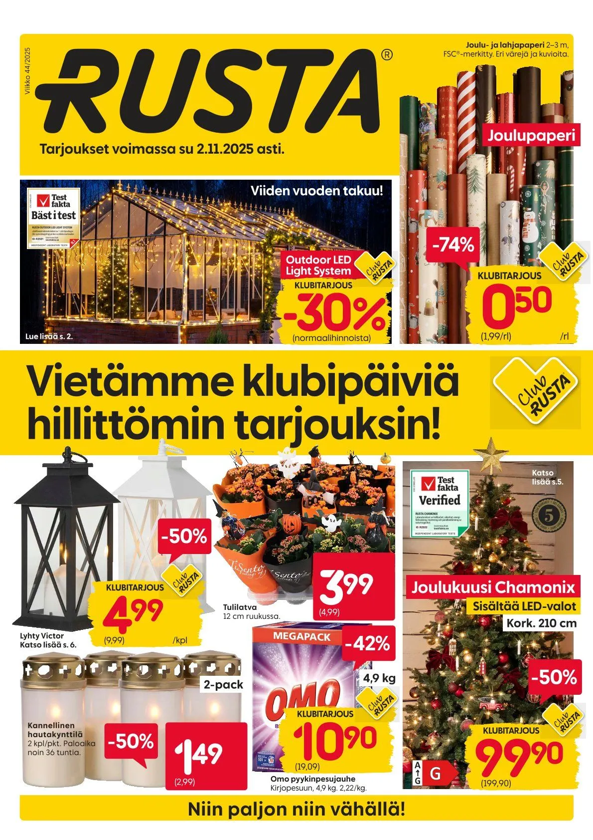 Kaupan Rusta erikoistarjous voimassa alkaen 27. lokakuuta - 2. marraskuuta 2025 - Tarjouslehti sivu 