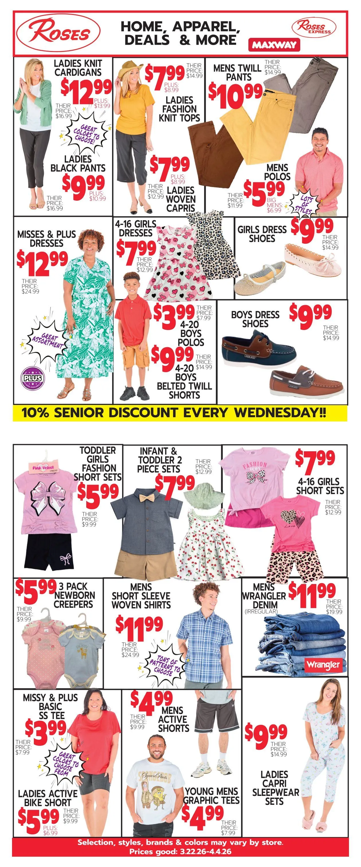 Weekly ad  Roses Discount Store Sales from April 7 to April 13 2026 - Page 1