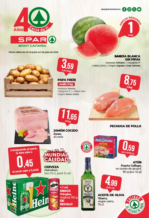 Catálogo de SPAR Gran Canaria Ofertas 26 de junio al 9 de julio 2026 - Página 