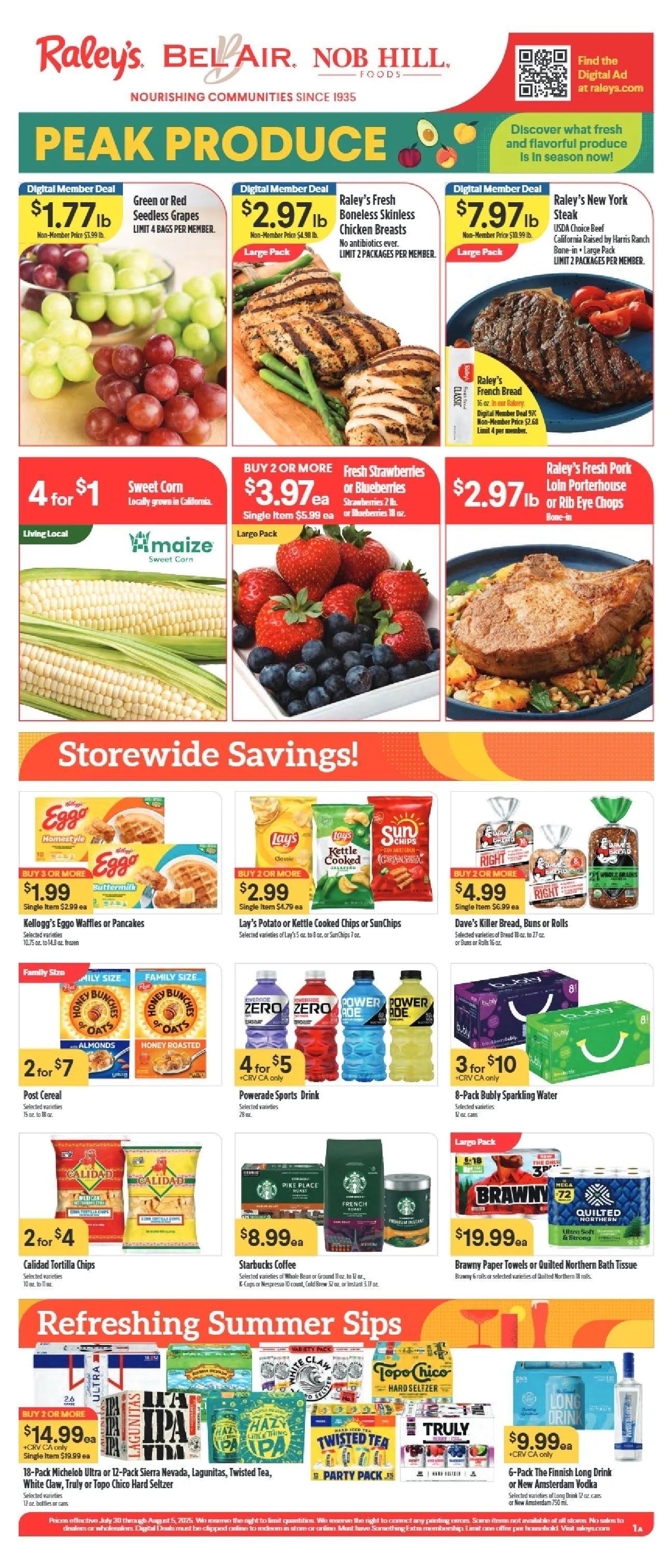 Weekly ad Raley's Sales from July 30 to August 5 2025 - Page 
