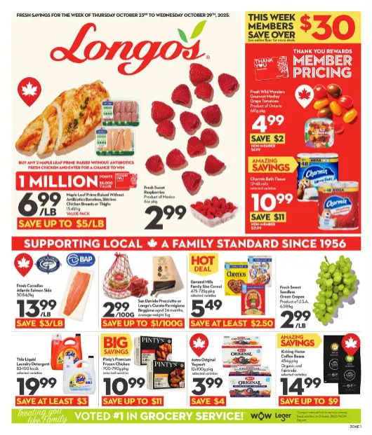 Longo's Sales - October 23 October 28 2025