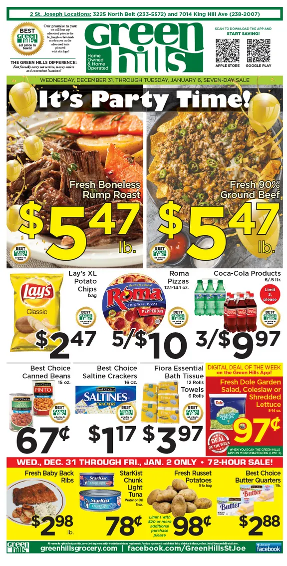 Weekly ad Green Hills Grocery Sales from December 31 to January 6 2026 - Page 