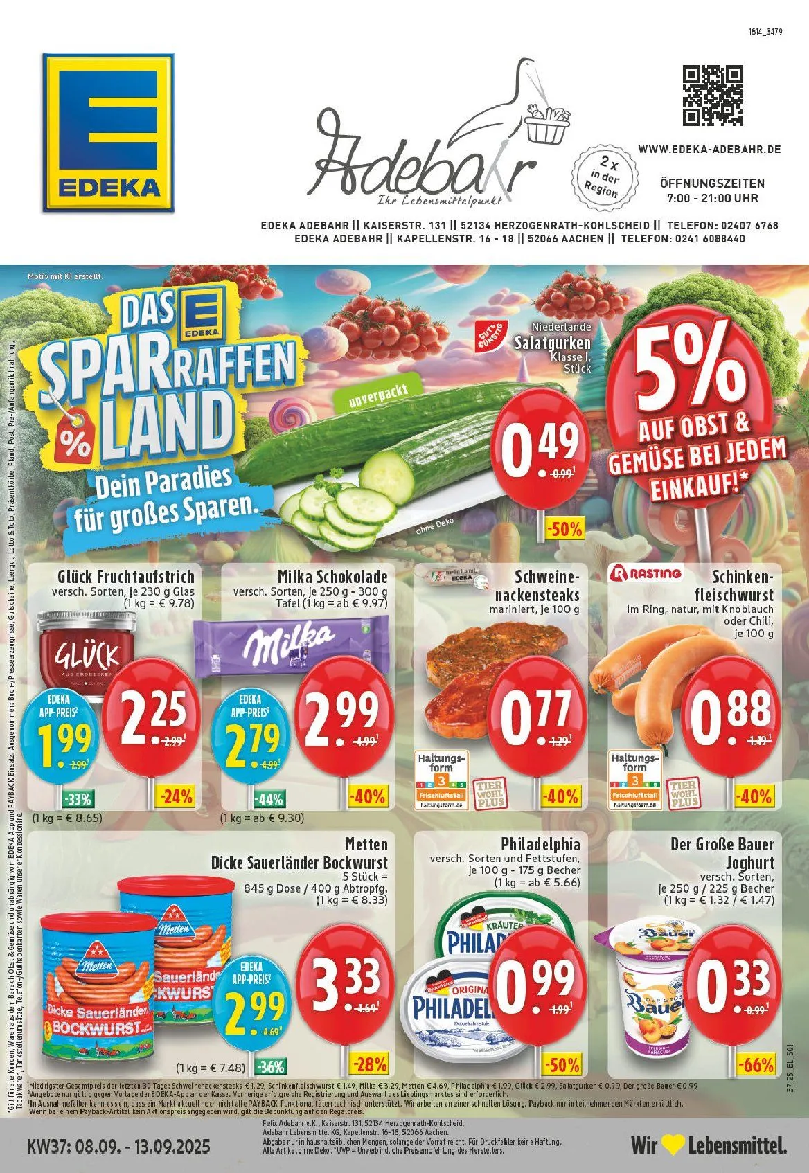 Edeka Prospekte von 8. September bis 13. September 2025 - Prospekt seite 1