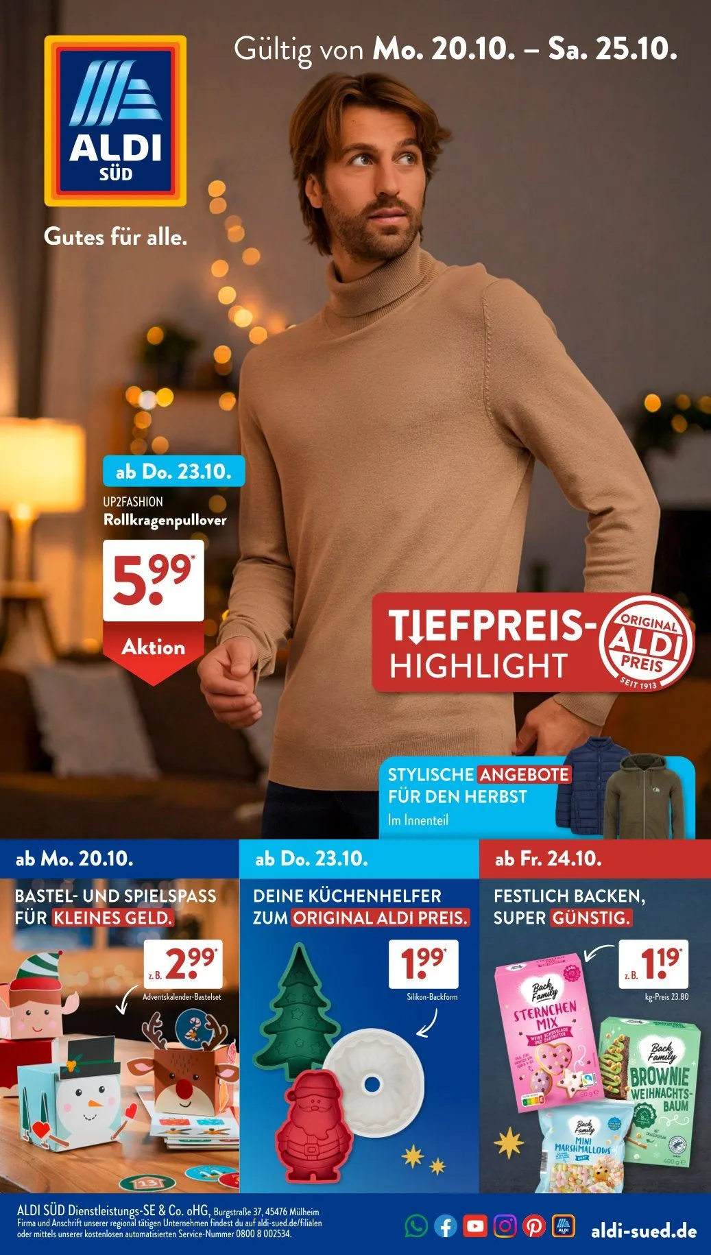  ALDI SÜD Prospekte von 20. Oktober bis 25. Oktober 2025 - Prospekt seite 1