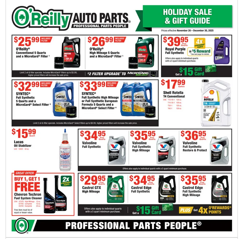 Weekly ad O'Reilly Auto Parts  Sales from November 26 to December 30 2025 - Page 