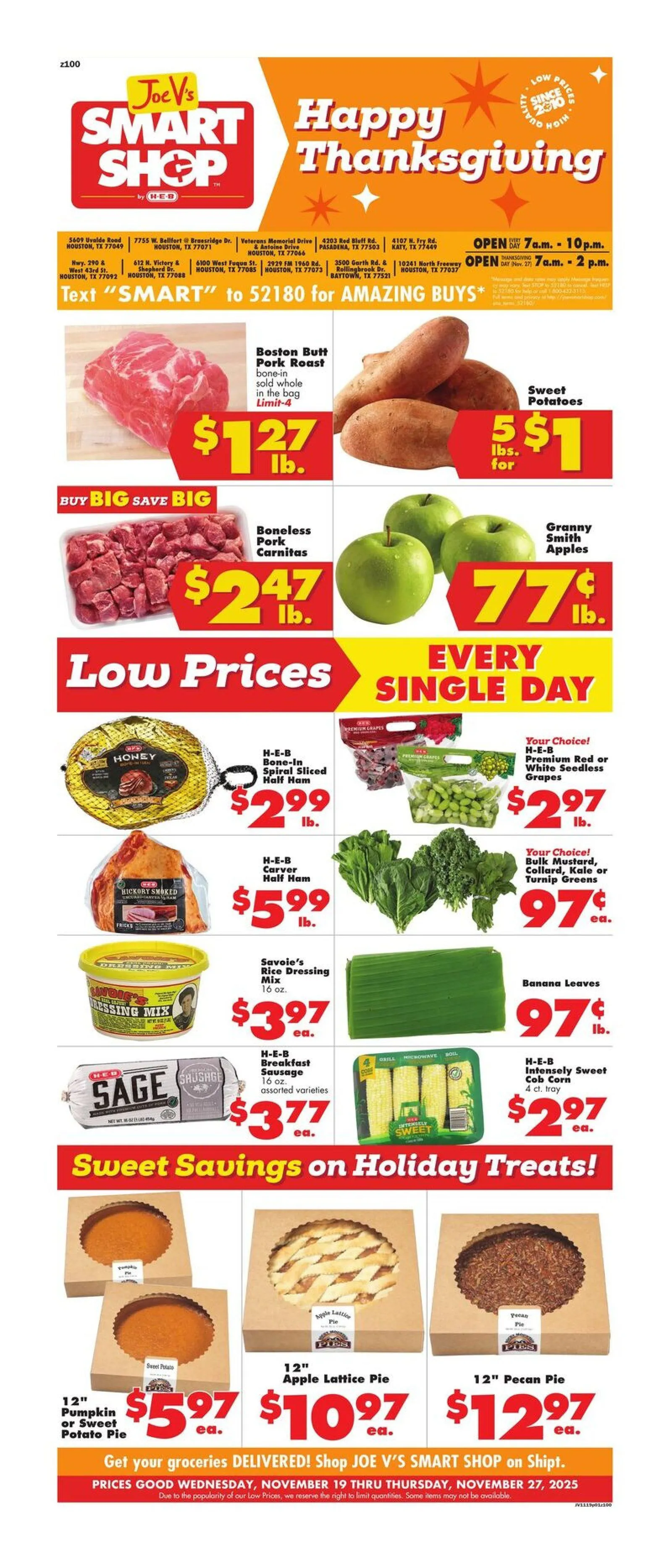 Weekly ad Joe V's Smart Shop Sales from November 19 to November 27 2025 - Page