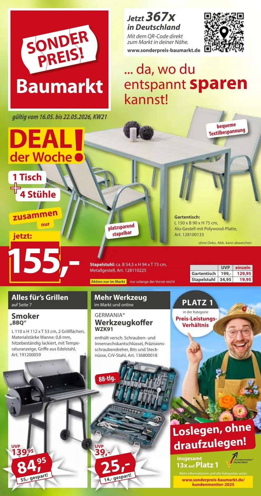 Sonderpreis-Baumarkt Angebote von 16. Mai bis 22. Mai 2026 - Prospekt seite 1