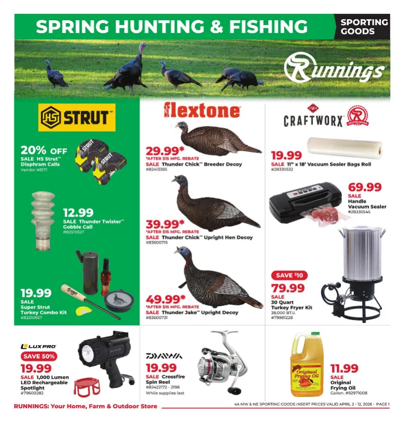 Weekly ad Runnings Sales from April 2 to April 12 2026 - Page 1